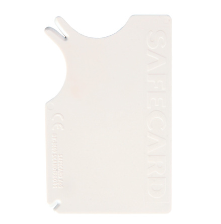 F�stingplockare Safecard, 8x5cm i kreditkortsformat