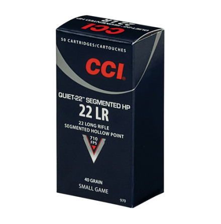 CCI 22LR 40gr Quiet Segmented HP