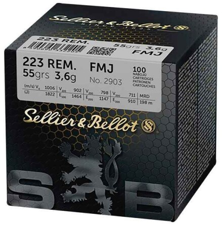 Sellier & Bellot 223 Rem 55gr FMJ