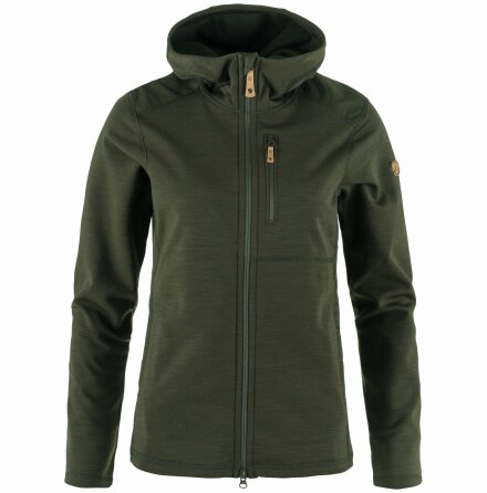 Fj�llr�ven Keb Fleece Hoodie W - Deep Forest